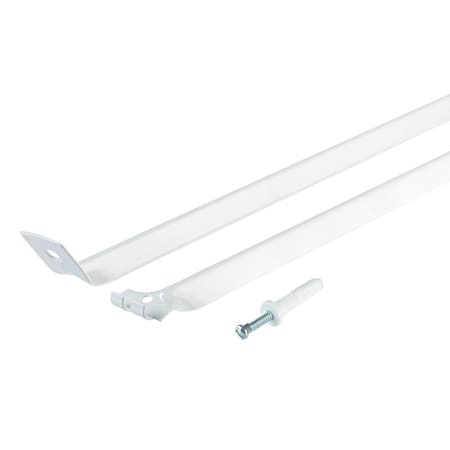 Rubbermaid Rubbermaid 1.1 in. H X 12 in. W X 16 in. L Aluminum Support Brace/ Wall Anchor W/Drive Pin 3R02-00-WHT